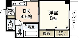 セクション洋光台 1DKの間取図画像