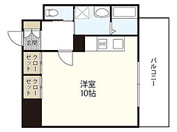NomaZen BLD 5階ワンルームの間取り