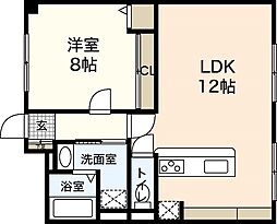アルパウェストヴィラII 6階2LDKの間取り