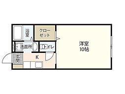 YANAGI光南 1階1Kの間取り