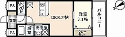 Lion鶴見 4階1LDKの間取り
