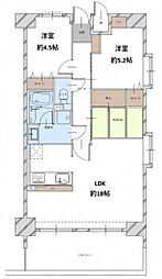エバーグリーン牛田 6階3LDKの間取り