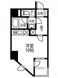 Residence Iconn KAWARAMACHI 8階1Kの間取り