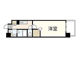 シルキーレジデンス横川 8階1Kの間取り