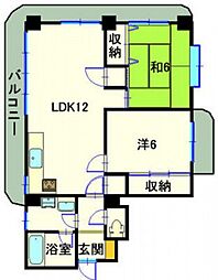 ハイツ光が丘 2LDKの間取図画像
