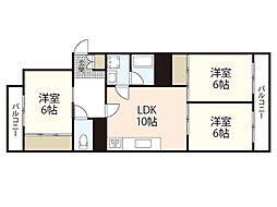メゾン山中 3LDKの間取図画像