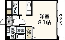 ネオイズム 1Kの間取図画像