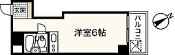 イースト白島 ワンルームの間取図画像