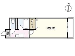 コンフォート・Nビル 1Kの間取図画像