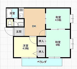 サンシティ府中 3DKの間取図画像