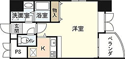 家納喜本川館 ワンルームの間取図画像