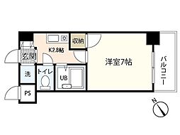 フォルム牛田新町 1Kの間取図画像