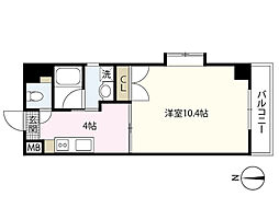 段原ヤマガタビル 1Kの間取図画像