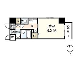 S-RESIDENCE宇品5丁目2 1Kの間取図画像