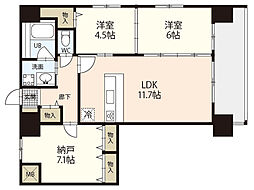 ウィング宝町ファイブ 3LDKの間取図画像