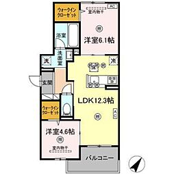 Campanella 中山南 2LDKの間取図画像