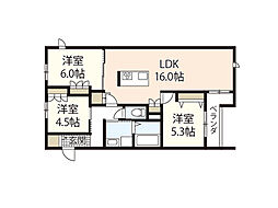 (仮称)東区牛田新町1丁目へーベルメゾン 3LDKの間取図画像