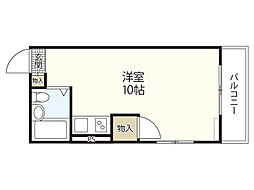 グリーンハイツ草津1棟 ワンルームの間取図画像