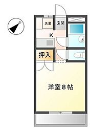 フォレスト,コーポ 1Kの間取図画像