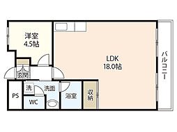 和光銀山レジデンス 1LDKの間取図画像