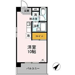 南宗舎メゾン・ド・モンマルトル ワンルームの間取図画像