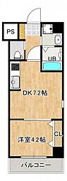 WeLsh.Sビル7 1DKの間取図画像
