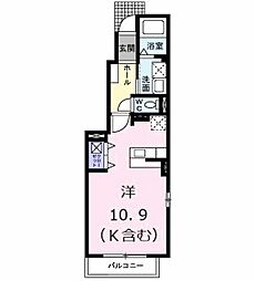 ラナコッタ1 ワンルームの間取図画像