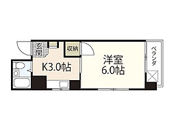 イアーザ舟入中町 1Kの間取図画像