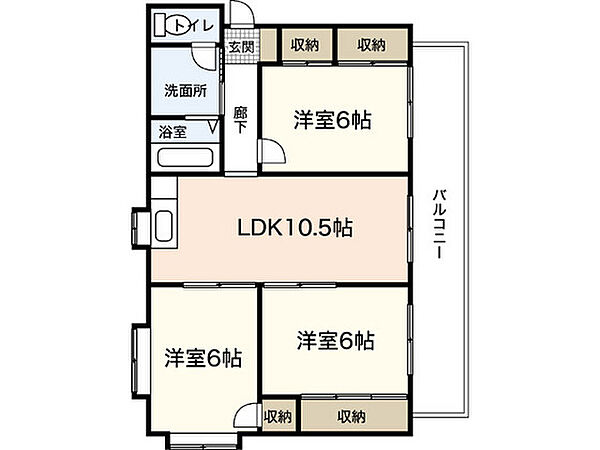 諸隈ビル ｜広島県広島市東区温品1丁目(賃貸マンション3LDK・3階・68.62㎡)の写真 その2