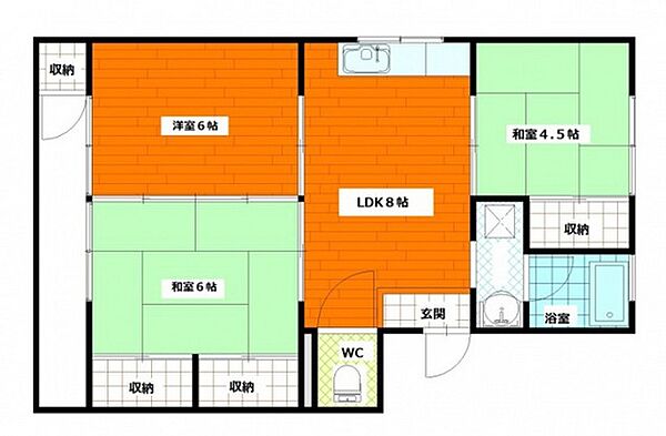 みどりビル ｜広島県広島市南区翠3丁目(賃貸マンション3LDK・3階・50.44㎡)の写真 その2