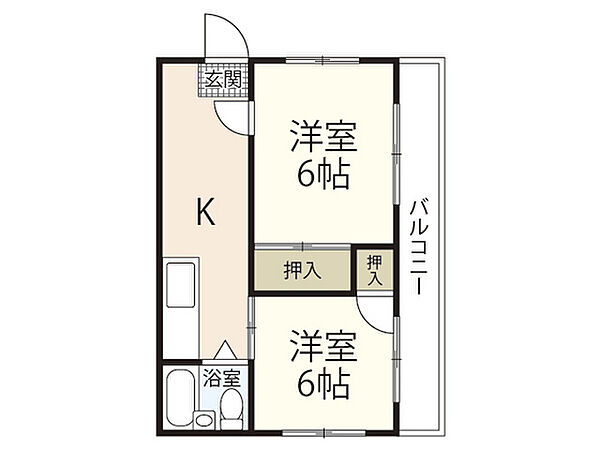 メルポート仁保 ｜広島県広島市南区仁保1丁目(賃貸マンション2K・4階・26.73㎡)の写真 その2