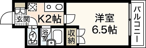 広島県広島市西区楠木町1丁目(賃貸マンション1K・6階・18.23㎡)の写真 その2