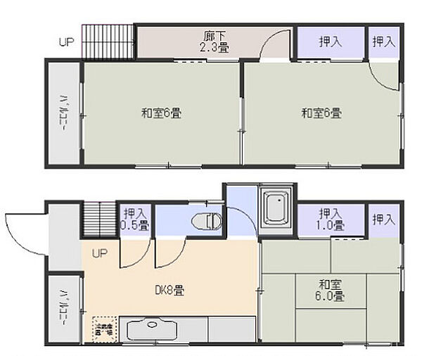 佐方貸家 ｜広島県廿日市市佐方1丁目(賃貸一戸建3DK・--・53.46㎡)の写真 その2