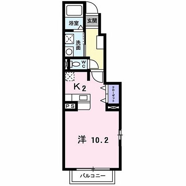 シャンブレ・ラ・ソレイユ ｜広島県廿日市市上平良(賃貸アパート1K・1階・32.90㎡)の写真 その2