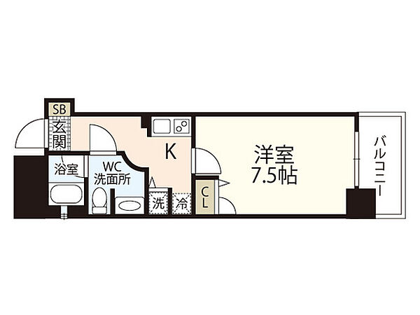 ジェイシティ八丁堀 ｜広島県広島市中区八丁堀(賃貸マンション1K・5階・25.81㎡)の写真 その2