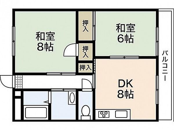 コーポ山口 ｜広島県廿日市市佐方4丁目(賃貸アパート2DK・2階・55.04㎡)の写真 その2