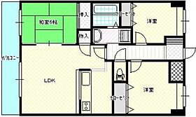 広島県広島市西区福島町2丁目（賃貸マンション3LDK・6階・74.82㎡） その2