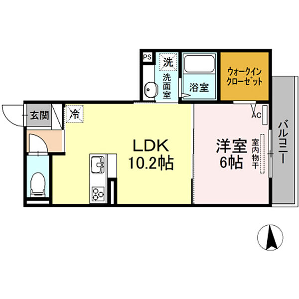 広島県東広島市西条町吉行(賃貸アパート1LDK・2階・39.96㎡)の写真 その2