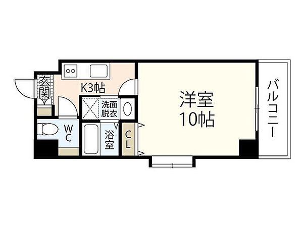 グレースコート ｜広島県安芸郡府中町大須2丁目(賃貸マンション1K・2階・29.53㎡)の写真 その2