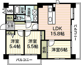 広島県広島市中区白島九軒町（賃貸マンション3LDK・1階・83.00㎡） その2