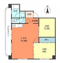 影本ビル  ｜ 広島県広島市中区舟入川口町（賃貸マンション2LDK・3階・51.03㎡） その2