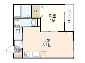 アーデル牛田新町　B棟  ｜ 広島県広島市東区牛田新町2丁目（賃貸アパート1LDK・3階・29.81㎡） その2