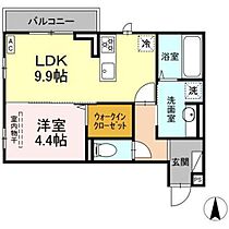 広島県安芸郡坂町坂西2丁目（賃貸アパート1LDK・3階・40.38㎡） その2