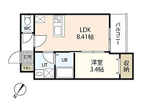 広島県広島市西区己斐西町（賃貸アパート1LDK・1階・29.47㎡） その2