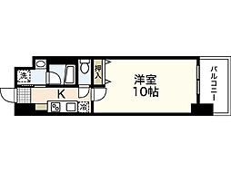 ウイング宝町サード 18階1Kの間取り