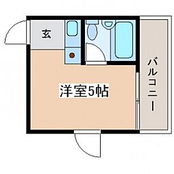 エスポアコーポ1 ワンルームの間取図画像