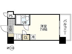 ベルハウス ワンルームの間取図画像