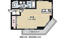 木村ビル 2階ワンルームの間取り