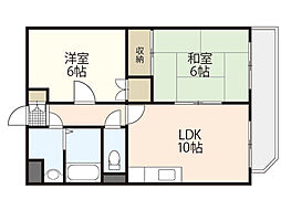 洋光マンション 1階2LDKの間取り