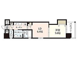 Grace Hills 12階1LDKの間取り